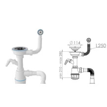 Сифон для кухни с круглым переливом AV Engineering выпуск 3 1/2 труба 1 1/2" арт.AVE129739 Сифон для кухни с круглым переливом AV Engineering выпуск 3 1/2 труба 1 1/2" арт.AVE129739