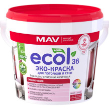 ЭКО-Краска ECOL 36 для потолков и стен (ВД-АК-2036) снежно-белая матовая 1 л (1,4 кг) ЭКО-Краска ECOL 36 для потолков и стен (ВД-АК-2036) снежно-белая матовая 1 л (1,4 кг)