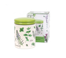 Банка для сыпучих продуктов керамика Herbal green 630мл арт. L2520939 Китай