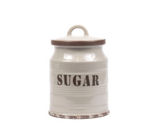 Банка для сыпучих продуктов керамическая Sugar 0.8л арт. LF13297-Grey
