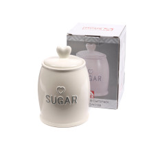Банка для сыпучих продуктов керамическая Sugar 10,5х10,5х16,5 см 0.8л арт. HC21A41-S Банка для сыпучих продуктов керамическая Sugar 10,5х10,5х16,5 см 0.8л арт. HC21A41-S