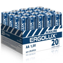 Батарейка Ergolux Alkaline BP20 LR6 1.5В арт. 14675 Батарейка Ergolux Alkaline BP20 LR6 1.5В арт. 14675