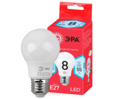 Лампа светодиод. Груша ЭРА QX LED-7 Вт-A55-4000K-E27 арт. A55-8W-840-E27