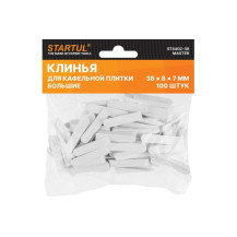 Клин для кафельной плитки STARTUL MASTER большой 38х8х7 мм., 100 шт. арт. ST4402-38 Клин для кафельной плитки STARTUL MASTER большой 38х8х7 мм., 100 шт. арт. ST4402-38
