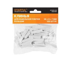Клин для кафельной плитки STARTUL MASTER большой 38х8х7 мм., 100 шт. арт. ST4402-38