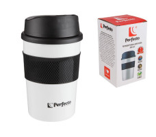Термокружка для кофе, 380 мл., нержавеющая сталь, white PERFECTO LINEA арт. 27-261261