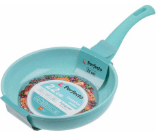 Сковорода алюминиевая с антипригарным покрытием Perfecto Linea Cook Fun, голубая 22х5,3 см. арт. 55-220220