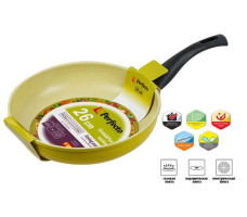 Сковорода ф 26х5.8 см, алюм., антиприг. покр., серия Cook&Fun, зеленая, PERFECTO LINEA
