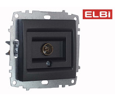 Розетка для ТВ концевая, дымчатый EL-BI Zena-Vega609-011100-246