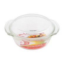 Кастрюля из жаропрочного стекла, 1.0 л, с крышкой, 206х179х85 мм, PERFECTO LINEA