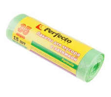 Пакеты для мусора Formula с затяжкой, 35 л, 15 шт., PERFECTO LINEA