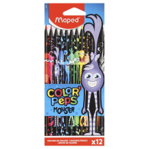 Карандаши цветные COLOR PEPS BLACK MONSTER 12 цветов арт. 862612