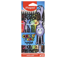 Карандаши цветные COLOR PEPS BLACK MONSTER 12 цветов арт. 862612