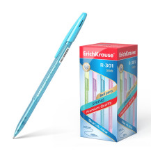 Ручка шариковая ErichKrause® R-301 Spring Stick 07, цвет чернил синий в коробке по 50 шт