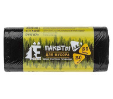 Мешки для мусора Е-ромашка черные 30 л. арт. ЕЛР30-30/35