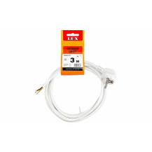 Шнур сетевой LUX V3 ПВС 3 м с вилкой с з/к Белый 3х0.75 Китай Шнур сетевой LUX V3 ПВС 3 м с вилкой с з/к Белый 3х0.75 Китай