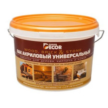 Лак акриловый Универсальный 1кг SUPER DECOR