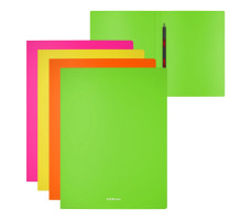 Папка-скоросшиватель пластиковая с пружинным механизмом ErichKrause® Matt Neon, A4