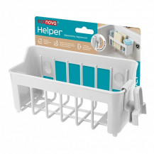 Держатель подвесной на присосах HELPER, 188х89х93 мм (белый) Держатель подвесной на присосах HELPER, 188х89х93 мм (белый)