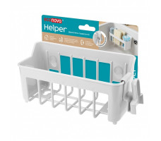 Держатель подвесной на присосах HELPER, 188х89х93 мм (белый)
