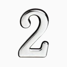 Цифры дверная "2" Аллюр хром Цифры дверная "2" Аллюр хром