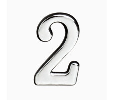 Цифры дверная "2" Аллюр хром