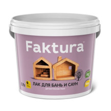 Лак акриловый FAKTURA для бань и саун шелковисто-матовый 0,9л