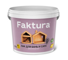 Лак акриловый FAKTURA для бань и саун шелковисто-матовый 0,9л