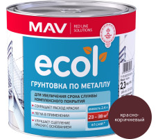 Грунтовка ECOL по металлу (ГФ-021) красно-коричневая 2,4 л (2,3 кг)
