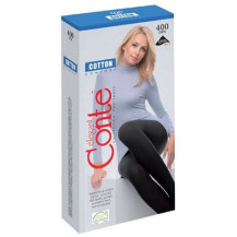 Колготки женские CONTE ELEGANT COTTON 400, р.4, nero Колготки женские CONTE ELEGANT COTTON 400, р.4, nero
