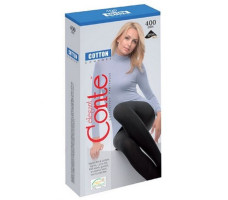 Колготки женские CONTE ELEGANT COTTON 400, р.4, nero
