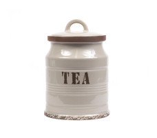 Банка для сыпучих продуктов керамическая Tea 0.8л арт. LF13299-Grey