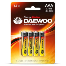 Батарейка DAEWOO ENERGY AAA LR03 1,5V alkaline BL 4 шт арт. 5029903 Батарейка DAEWOO ENERGY AAA LR03 1,5V alkaline BL 4 шт арт. 5029903