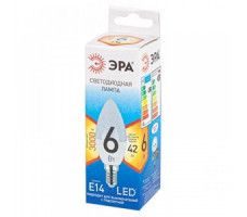 Лампа светодиодная стандарт LED B35-7W-827-E14 ЭРА QX диод. свеча, 6Вт, тепл., E14