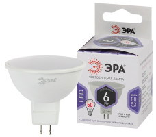Лампа светодиод. ЭРА STD LED MR16-6W-860-GU5.3 софит хол.бел.свет
