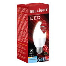 Лампа светодиодная BELLIGHT LED Свеча C37 8W 220V E27 4000K Лампа светодиодная BELLIGHT LED Свеча C37 8W 220V E27 4000K