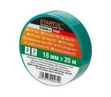 Изолента ПВХ 18ммх20м зеленая STARTUL PROFI (ST9046-4) (130 мкм)