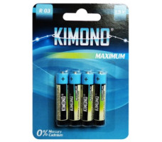 Батарейка Kimono R03/BL4 ААА (Micro) 1,5В 4шт