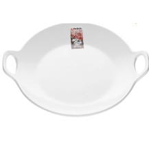 Тарелка-блюдо керамическая, 24х20.3х4.5 см, серия ASIAN, белая, PERFECTO LINEA Тарелка-блюдо керамическая, 24х20.3х4.5 см, серия ASIAN, белая, PERFECTO LINEA
