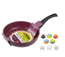 Сковорода ф 22х5.3 см, алюм., антиприг. покр., серия Cook&Fun, фиолетовая, PERFECTO LINEA