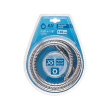 Шланг душевой AV Engineering SUS/EPDM anti-twist хром 150 см., 1/2" г-г арт. AVSSS-118 Шланг душевой AV Engineering SUS/EPDM anti-twist хром 150 см., 1/2" г-г арт. AVSSS-118