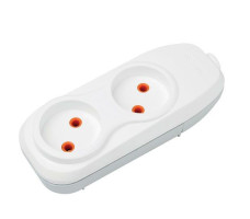 Колодка EL-BI Myra 2гн б/з 527-010200-200 белая Турция