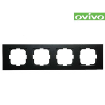 Рамка Ovivo Grano четырехместная черная 400-170000-228 Рамка Ovivo Grano четырехместная черная 400-170000-228