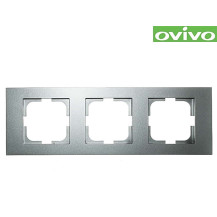 Рамка Ovivo Grano трехместная серебро 400-100000-227 Рамка Ovivo Grano трехместная серебро 400-100000-227