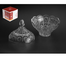 Конфетница стеклянная с крышкой, 170 мм, Мэй-жи (Mey-ji), SAKURA (SAKURA (стекло))