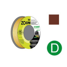 Уплотнитель "D" коричневый 9x7,5мм сдвоенный профиль (2х50м) ZOOM CLASSIC Уплотнитель "D" коричневый 9x7,5мм сдвоенный профиль (2х50м) ZOOM CLASSIC
