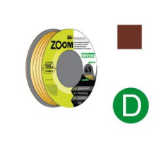 Уплотнитель "D" коричневый 9x7,5мм сдвоенный профиль (2х50м) ZOOM CLASSIC