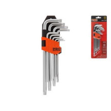 Набор ключей Torx T10-T50 9шт длинных PRO STARTUL (PRO-4195) (с отверстием) Набор ключей Torx T10-T50 9шт длинных PRO STARTUL (PRO-4195) (с отверстием)
