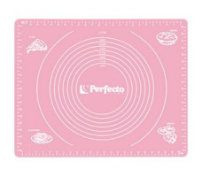 Коврик для теста с мерными делениями, силиконовый, 50х40 см, серия PINK, PERFECTO LINEA (Размер 50х40 см)