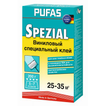 Клей обойный "PUFAS Специальный Виниловый
EURO 3000", (5-7 рулонов), 200 г